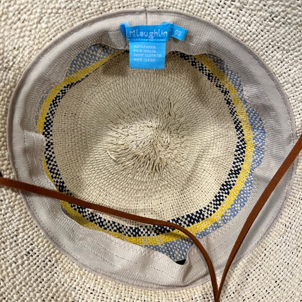 J. MCLAUGHLIN STRAW WIDE BRIM SUN/SUMMER HAT - Picture 6 of 13